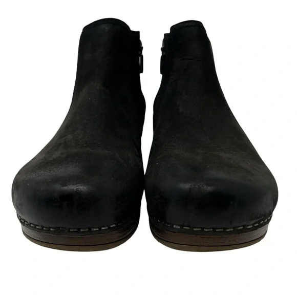 Dansko Black Leather Ankle Booties - Picture 4 of 9